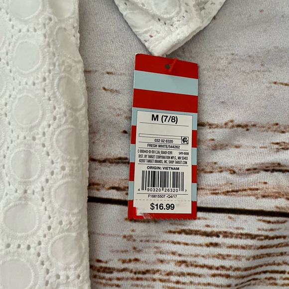 Cat & Jack white eyelet blouse NWT - Picture 2 of 4